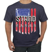 Stand ponosan na američku zastavu Americana američka pride muška grafička majica, Neon Pink, 3xl