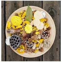 Quexis Spring Potpourri, Cookie Scena za mirisu Yellow Potpourri Bowl punila, sušeni cvijet, kućni miris