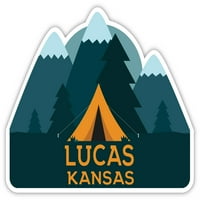 Lucas Kansas suvenir Frižider Magnet Camping TENT dizajn