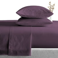 King size TC listova set egipatski pamučni krevet listovi luksuzni čvrsti saten tkani za mekani i svileni