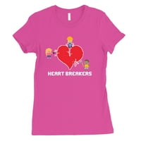 Probijači srca Žene vruće ružičasto šaljive majice za Valentinovo