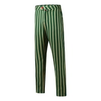 Entyinea Cargo Duks za muškarce Stretch elastične trke hlače Ležerne prilike ravne noge hlače zeleno