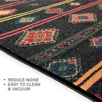 Ručka tepih za hodnik boemskog dizajna boja ugljena ili širok po vašoj duljini izbori otporni na kliznu