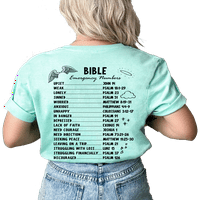 Ženska kršćanska majica Biblija nuždi za hitne slučajeve Pismo Dizajn na leđima Christian majica Grafički