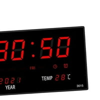 Pravokutnik LED displej digitalni sat s datumom, kalendarom, zidnim budilicama za dnevni boravak, garažu,