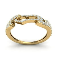 Originalna 0,75ct okrugla rez dijamantski ženski ženski maštoviti prsten za uključivanje srčanih prstena