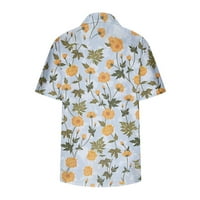 Plus veličina Ženska majica Čišćenje Ženskih kratkih rukava V-izrez cvjetni ispisani uzorak Casual Tops bluza