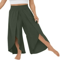 Abtel Palazzo pantalone Solid Boja Yoga Pant Loop Fit široke pantalone za noge Dame Baggy Beach Dno