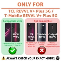 Označava tanka futrola kompatibilna za TCL Reverl V Plus 5G, T-Mobile, stakleni ekran zaslona ukljn
