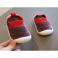 Stanovi za mališane prve šetnje tenisice pletene gornje čarape za čarape Sport Lagane šetnje cipele Školsko prozračno crveno stil a 3c