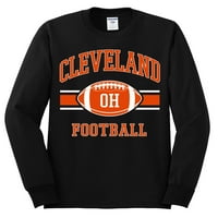 Wild Bobby City of Cleveland Cleanac Football Fantasy Fan Sports Muška majica s dugim rukavima, crna,