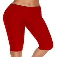 Capreze žene joge hlače elastične strukske dno, high struk gamaše Atletičke pantalone Čvrsta boja Capris