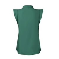 Žene Ljetne bluze Ženska V-izrez Kratki rukav Pulover Tunic Tops modne ležerne majice Tee Green L