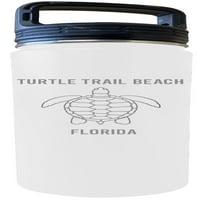 Plaža za kornjače na plaži Florida Suvenir Oz ugravirani bijeli izolirani dvostruki zidni nehrđajući