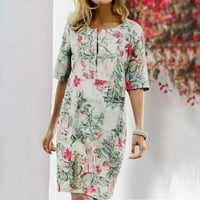Ljetne haljine Preppy stil cvjetne mini proljetne poslovne haljine vruće ružičaste