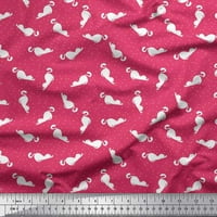 Soimoi Silk tkanina cvjetna i mačka životinjsko dekor od tiskanog dvorišta široko