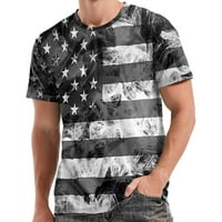 Tanke pamučne majice za muškarce T majice muškarci muški ljetni neovisnosti modni 3D digitalni tisak