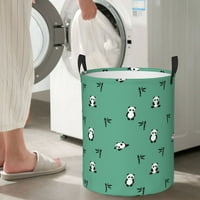 Douzhe vodootporne ugradno velike pranje rublja, slatka pandas zeleni otisci kružnim kočići ručkama