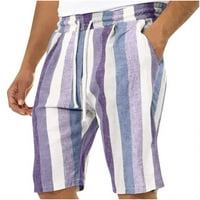 Muške kratke hlače Ležerne prilike klasične trake od ispisane nacrtajućim elastičnim strukom ljetne