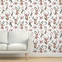 Swatch za zidove i pastick - cvjetni jelen Dreamcatcher bijelo cvijeće Jesen perje jesen jeseno ukloniti