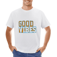 Dobre vibracije majica muške pozitivne motivacijske majice za majicu Ljetni grafički vrh