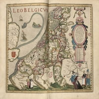 Holandski lav od strane vintage mapa