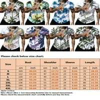 Capreze Men Majica kratkih rukava Havajska isključivanje ovratnika Bluza za odmor Ljetne košulje Cvjetni