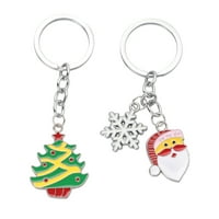 Mini božićna drva Dizajn torba za ključeve Keychain prsten za ključeve automatskog auto-ključeva lančani sitni suvenir Božićni poklon ključ privjesak
