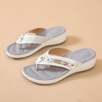 Sodopo ženske ležerne ljetne sandale sa lukom potpornice Flip flops platforme klinovi sandale ukrasne