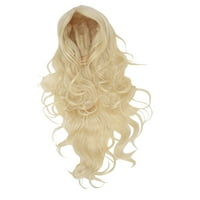 Sintetička kovrčava kosa Plavokosa visoke gustoće nosite simulirano sigurne žene kovrčava kosa lako