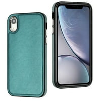 za iPhone XR Premium PU kožna futrola, modna ultra tanka otporna na udarcu za otpornost na udarce bez ogrebotina bežična punjenje telefonske kutije za iPhone XR, zeleno