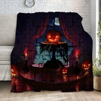 Halloween Dekorativni pokrivač pokrivač-vještica za spavaću sobu estetski mjesec i zvijezde Tamastry