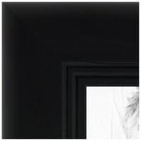 Arttoframes saten crni dvostruki korak, frame za slike za usne, crnog drvenog plakata