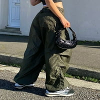 Ženske baggy teretne hlače Estetske labave predimenzionirane poteškoće sa džamovima sa džepnim duksevima