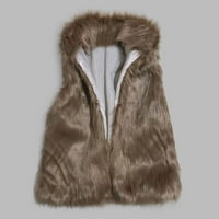 Asdoklhq Weens plus veličina kaputa za kapute ispod 15,00 dolara, ženska vest od vune FAU vest ovratnik