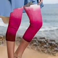 Ženske ljetne casual elastične struke ispisane hlače
