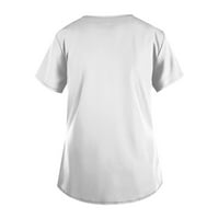 Ženske bluze i vrhovi Dressy casual kratkih rukava Grafički otisci Košulje bijelo m
