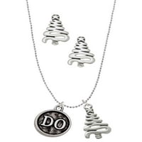 DELIGHT nakit silvertone doktora CADUCEUS brtvi - do srebrni ton cik-cak za božićne šarm ogrlice i naušnice