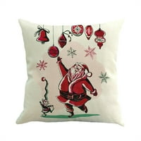 Heiheiup poklopac bacajte laneni pamučni jastuk Dekor božićna futrola Sofa kućna kutija za kovrčavu