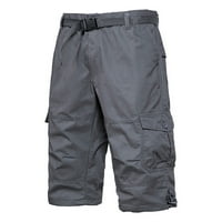 Kratke hlače za muškarce Atletic Fit elastični pojas, puni zatvarač sa zatvaračem Multi-džepovi kratke