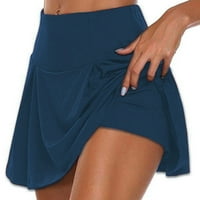 SKSLOEEg vježbanja Ženska suknja za tenis Golf Athletic Skorts Visoki struk sa unutrašnjim kratkim hlačama