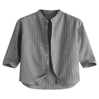 Grianlook muns tops rupka majica Dugme Summer Košulje za odmor Havajska tee siva XL