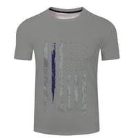 Outfmvch T majice za muškarce Ljeto 3D Digitalni tisak Dan Neovisnosti Majica kratki rukav ženski vrhovi