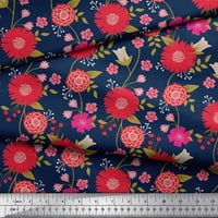 Soimoi pamučna kambrična tkanička tkanina i cvjetni umjetnički dekor od tiskanog dvorišta široko