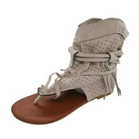 Mortilo Ženske sandale Žene djevojke Retro boemske rešene sandale za rimske plaže cipele cipele Ženske