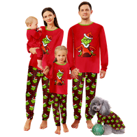 Porodica koja se podudara s božićnim padžamama Spavaće odjeće Božić Santa Monster crtane veličine ispisa