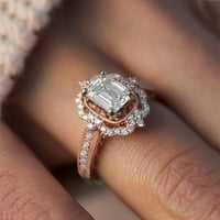 LowProfile za žene za žene djevojke cirkonia Bling Diamond Angagement Wedding Ring Ring Gifts