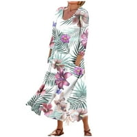 Umitay FlashDress for Women Spring Boho Casual Modna haljina za rukavu za odmor Velike veličine