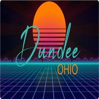 Dundee Ohio Vinil Decal Stiker Retro Neon Dizajn
