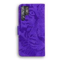 Elepower Wallet Flip Case kompatibilan sa Galaxy S ultra, PU kožna futrola sa reljefnim tigarskim uzorkom